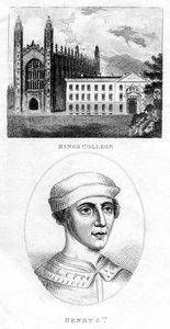 Kings College, Cambridge og Henry VI, 1801 af Unbekannt