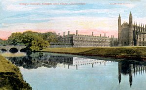 Kings College, Kings College Chapel og Clare College, Cambridge, begyndelsen af det 20. århundrede af Unbekannt
