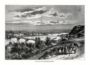 Koblenz og Ehrenbreitstein fæstning, Tyskland, 1879 af Unbekannt