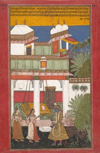 Krishna og Radha, Side fra det forsvundne Rasipriya ..., K. ೧೬೬೦- ೭೦. af Unbekannt