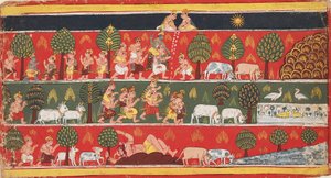 Krishna og gopierne, c1720 af Unbekannt