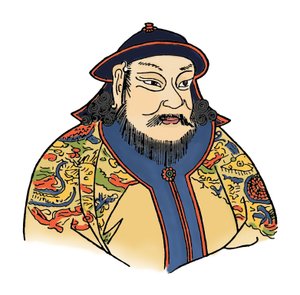 Kublai Khan 1215-1294 af det mongolske imperium og grundlægger af Yuan-dynastiet, 1912 af Unbekannt