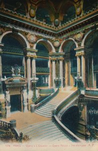 LOpéra Garnier - trappen, Paris, c1920 af Unbekannt