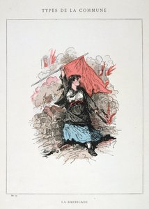 Barrikaden, Paris Kommune, 1871 af Unbekannt