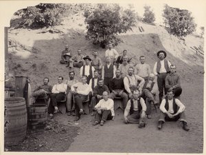 La Grange Mine Crew, Californien, 1900-tallet. af Unbekannt