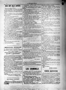 Avisen La Republique Sociale af 13. oktober 1881 af Unbekannt