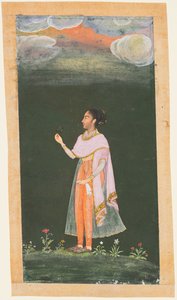 Dame holder en blomst, ca. 1670