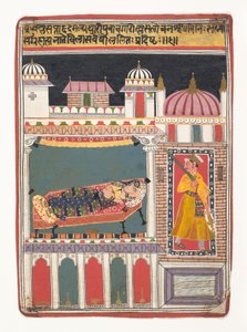 Lalit Ragini: Folio fra en ragamala-serie Garland of Musical Modes, ca. 1680-90. af Unbekannt