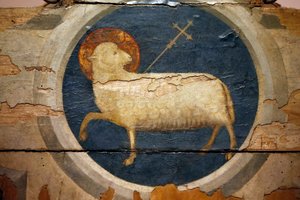 Guds lam malet af Giotto. 14. århundrede. Padova. Italien. (Foto) af Unbekannt