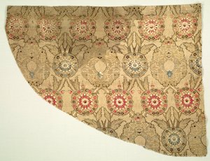 Lampaer med dobbelt ogival blomstermønster på ternet bund, 1550-1575. af Unbekannt