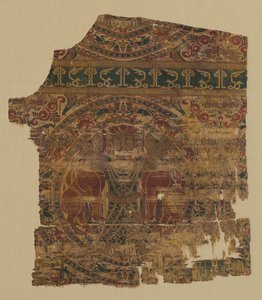 Lampas med løvekvæler, fra en dalmatik fra Saint Bernard Calvo, 1200-1243. af Unbekannt