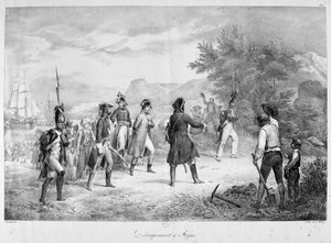 Landgang i Frejus, marts 1815 af Unbekannt