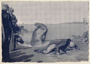 Landing af Paoli på korsikansk jord, slutningen af det 18. århundrede, 1896 af Unbekannt