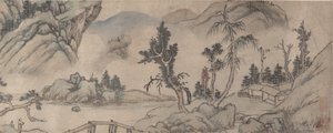 Landskab, begyndelsen af det 20. århundrede, falsk dato fra 1577. af Unbekannt