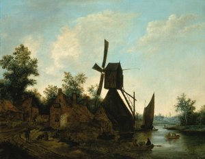 Landskabsvindmølle, 1600-tallet. af Unbekannt