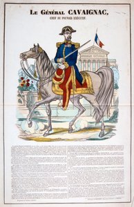 Le General Cavaignac 28. juni 1848, Frankrig. Farvelitografi. Privat samling af Unbekannt