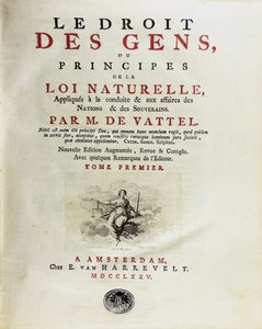 The Law of Nations, eller Principles of Natural Law, Applied to Conduct, 1775. af Unbekannt