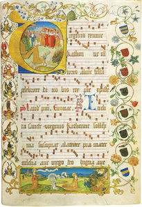 Blad fra Antiphonary for Elisabeth von Gemmingen, ca. 1504 af Unbekannt