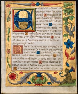 Blad fra en psalter og bønnebog, ca. 1524. af Unbekannt