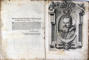 Blad af bog Assayer Il Saggiatore af Galileo Galilei, 1623 af Unbekannt