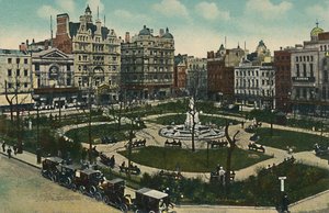 Leicester Square, London, omkring 1900-tallet. af Unbekannt