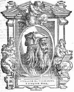 Leonardo Da Vinci. Fra: Giorgio Vasari, Livet af de mest fremragende italienske malere, billedhuggere og arkitekter, 1568 af Unbekannt