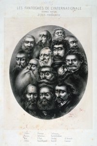 Internationalens Fantoches, karikatur af kommunisterne. Frankrig 19C af Unbekannt