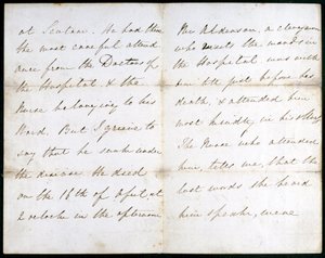 Brev fra Florence Nightingale, maj 1856 af Unbekannt