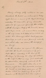 Brev til Benjamin West, præsident for Royal Academy, 1803 1904 af Unbekannt