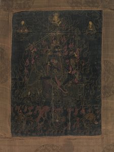 Lha Mo Riding on a Donkey, 1700-tallet. af Unbekannt