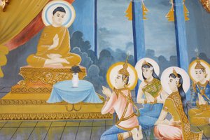Buddhas liv Undervisning af dharma til sin familie, Siem Reap, Cambodia af Unbekannt