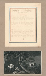 Linjer skrevet i et album, på Malta, c1812. af Unbekannt
