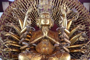 Linh Ung buddhistiske pagode. Tusindbevæbnet Avalokitesvara, Medfølelsens Bodhisattva. Statue. Danang. Vietnam af Unbekannt