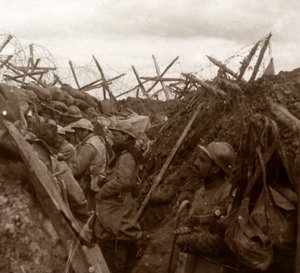Lyttepost, frontlinje, c1914-c1918 af Unbekannt