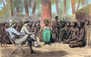 Løjtnant Verney Lovett Cameron reception af Katende, 1800-tallet af Unbekannt
