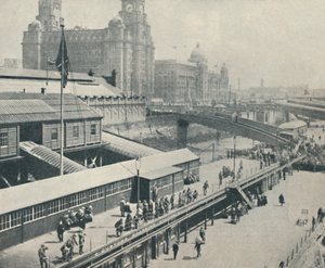 Liverpool Landing Stage er en af de mest interessante flodfronter i Storbritannien, 1937 af Unbekannt