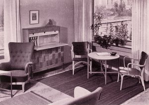 Stuemøbler af Carl-Axel Acking, udført af A.B. Svenska Mobelfabrikerna, 1949. af Unbekannt