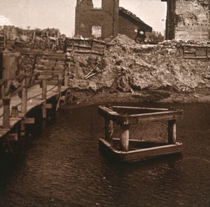 Haus des Schleusenwärters, Nieuwpoort, Flandern, Belgien, ca. 1914-1918