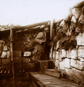 Look-out, Champagne, Frankrig, c1914-c1918 af Unbekannt