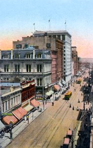 Ser nordpå langs Third Street, Portland, Oregon, USA, omkring 1900-tallet af Unbekannt