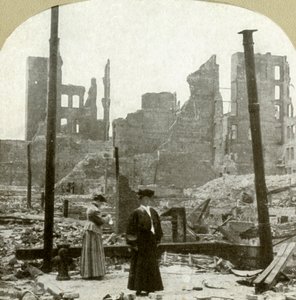 Ser mod nordøst fra hjørnet Ellis og Powell Sts, 1906. af Unbekannt