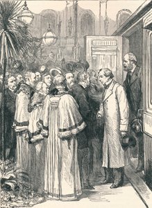 Lord Beaconsfield og Lord Salisbury ved Charing Cross Railway Station, 1896 af Unbekannt