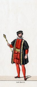 Lord Chancellor, kostumedesign til Shakespeares skuespil, Henry VIII, 1800-tallet af Unbekannt