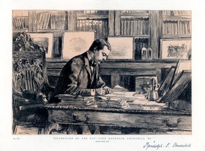 Lord Randolph Churchill 1849-1895, engelsk statsmand, 1885 af Unbekannt