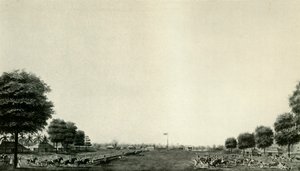 Lord Wellesley gennemgår livvagten ved Ballygunge, c1770, c19250. af Unbekannt