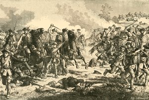 Loudons kavaleriangreb i Kunersdorf, 1759, 1890. af Unbekannt