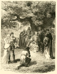 Louis IX, Dispensing Justice in the Forest of Vincennes, 13. århundrede, 1890. af Unbekannt
