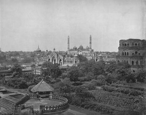 Lucknow, ved floden Gumti, 1800-tallet af Unbekannt