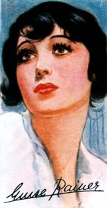 Luise Rainer, 1910-, to gange Oscar-vindende filmskuespillerinde, 20. århundrede af Unbekannt