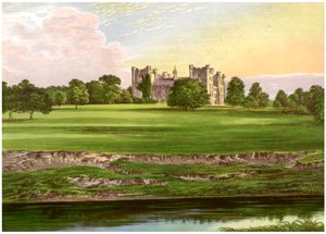Lumley Castle, County Durham, hjemsted for jarlen af Scarbrough, c1880 af Unbekannt